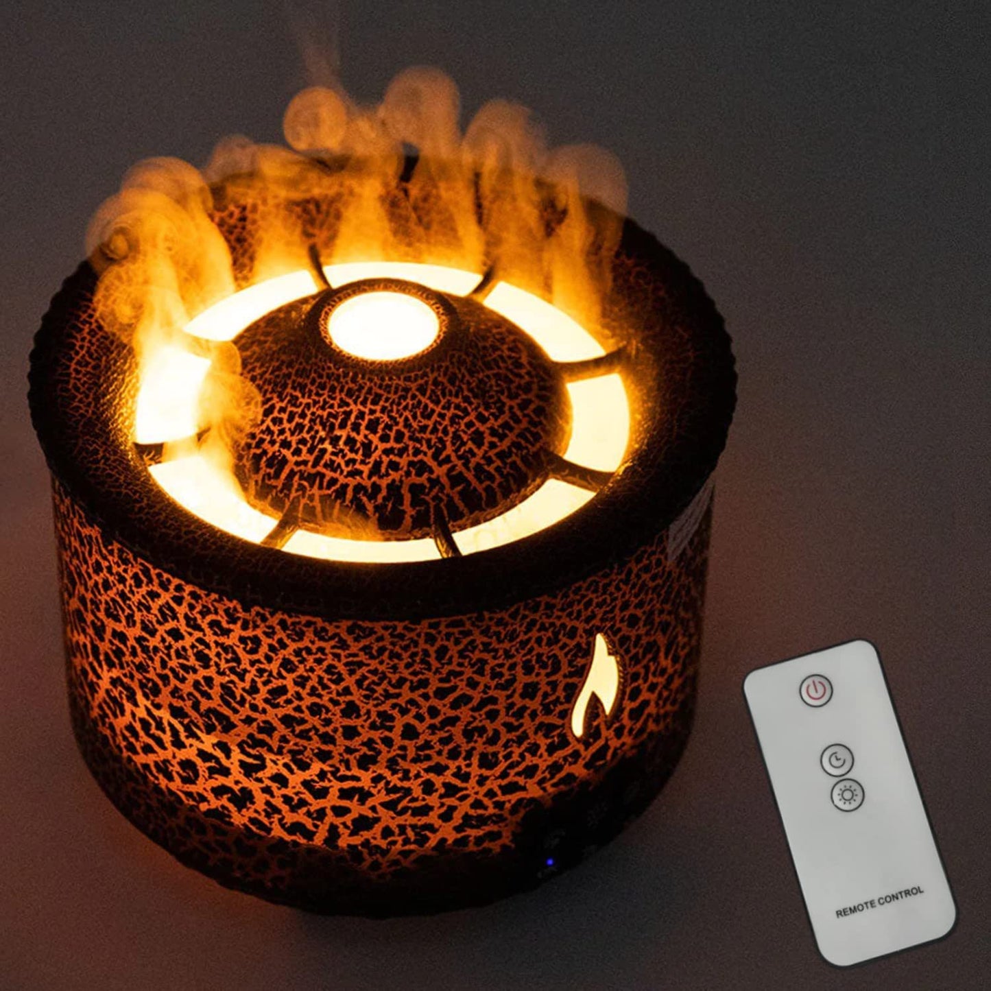 Humidificador Volcán LED con Aromaterapia y Efecto Llama