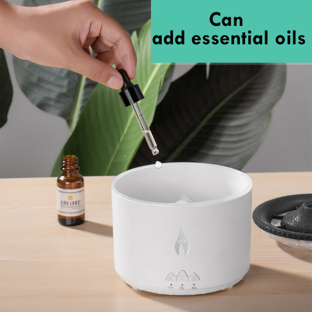 Humidificador Volcán LED con Aromaterapia y Efecto Llama