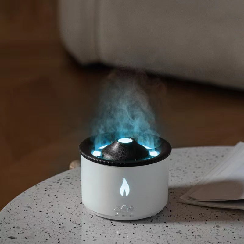 Humidificador Volcán LED con Aromaterapia y Efecto Llama