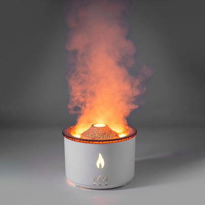 Humidificador Volcán LED con Aromaterapia y Efecto Llama