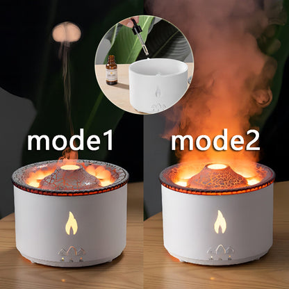 Humidificador Volcán LED con Aromaterapia y Efecto Llama
